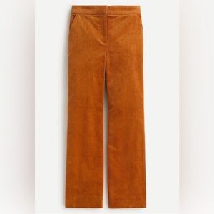 J. Crew Hayden Kickout Crop Corduroy Pant in Rich Caramel Brown Size 10